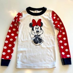 Hanna Andersson Minnie Mouse Long John Pajamas Size 130cm US 6-7